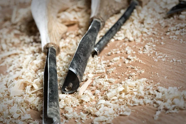 Schreinerwerkzeuge aus nächster Nähe — Stockfoto