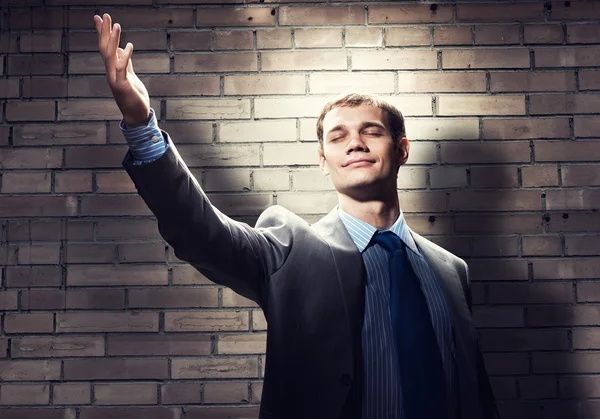 Joven hombre de negocios Saint — Foto de Stock