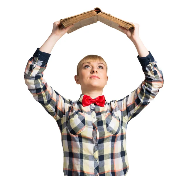 Ragazza con libro — Foto Stock