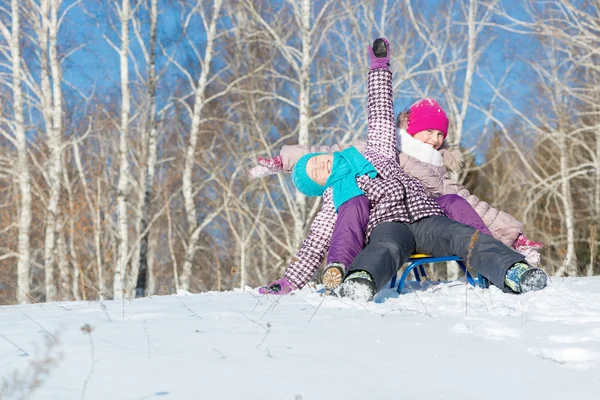 Two cute girls having fun — Stock Photo, Image