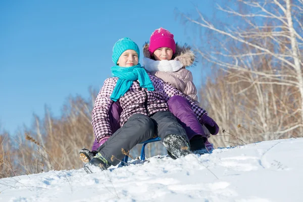 Two cute girls having fun — Stock Photo, Image