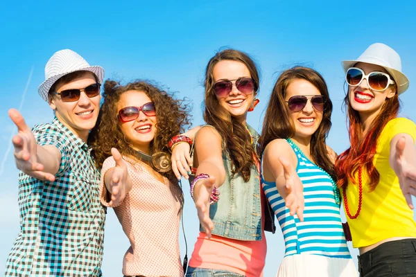 Group of happy young people — Stock Photo, Image