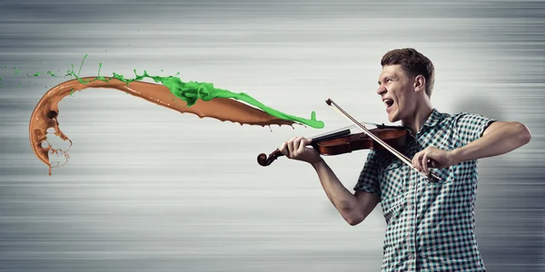 Musicista suonare il violino — Foto Stock