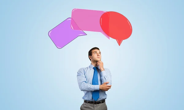 Businessman thinking about something — Stock Photo, Image