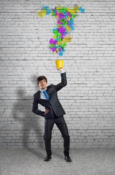 Businessman  Creative thinking — Stock Photo, Image