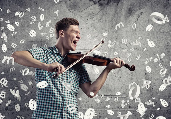 Musicista suonare il violino — Foto Stock