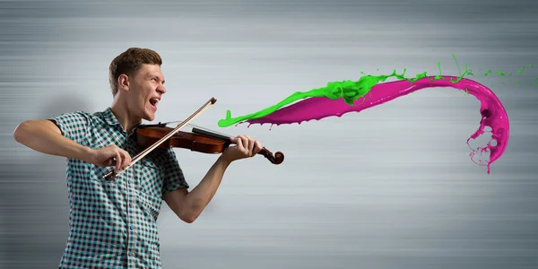 Muzician cântând la vioară — Fotografie, imagine de stoc