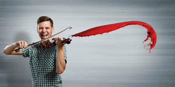 Musician playing violin — Stock Photo, Image