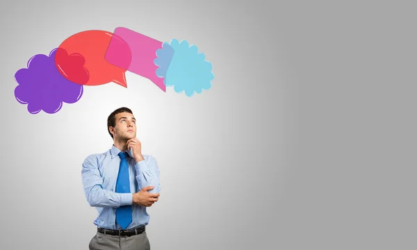 Businessman thinking about something — Stock Photo, Image