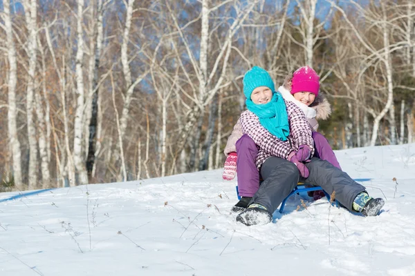 Two cute girls having fun — Stock Photo, Image