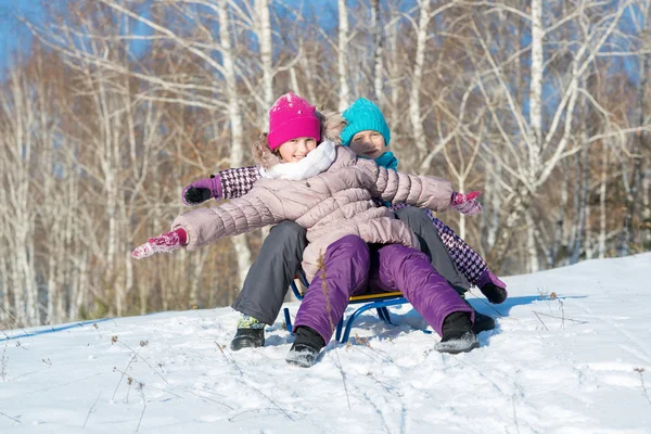 Two cute girls having fun — Stock Photo, Image