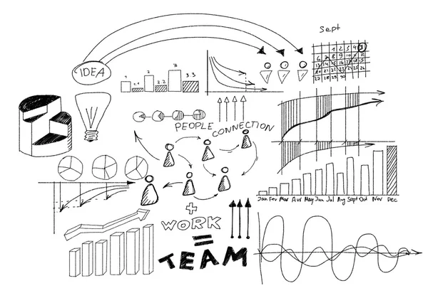 Bocetos de planificación empresarial —  Fotos de Stock