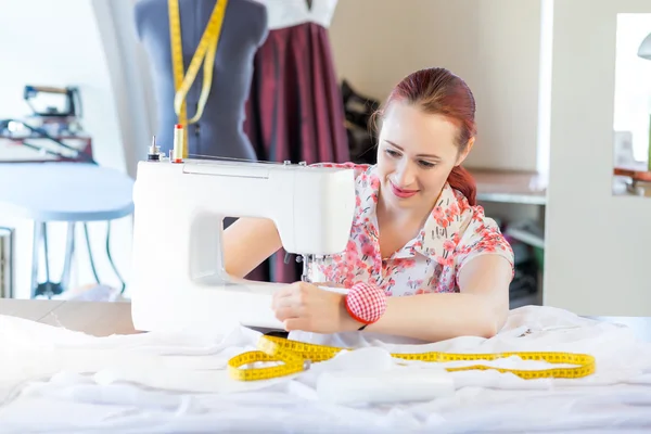 Young Seamstress at work — Stock Photo, Image