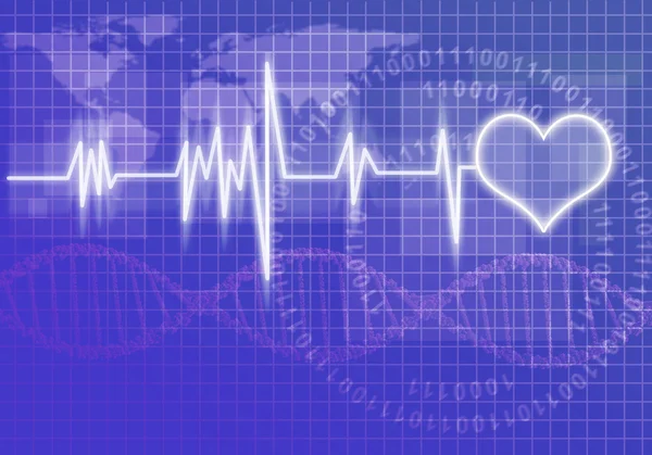 Digital background Heart care — Stock Photo, Image