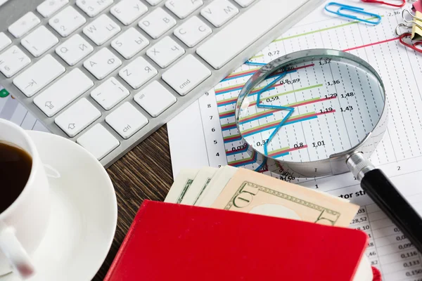 Pausa de negócios, mesa de escritório — Fotografia de Stock