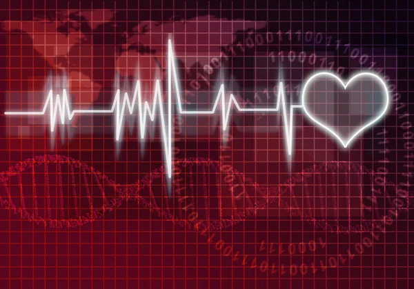 Digital background Heart care — Stock Photo, Image