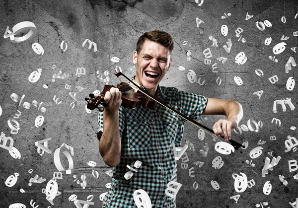 Musician playing violin — Stock Photo, Image