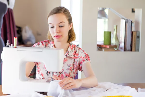 Young attractive needlewoman — Stock Photo, Image