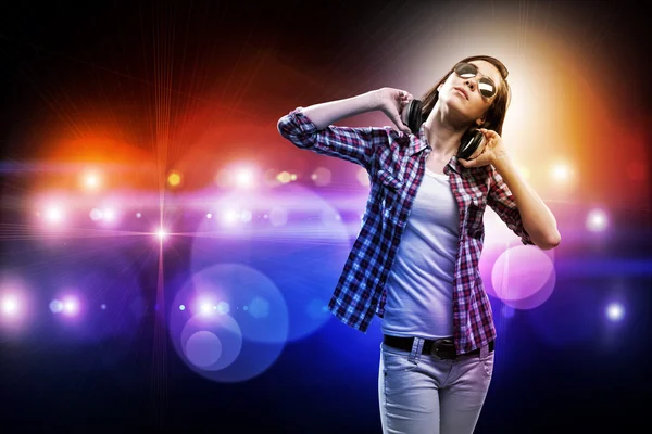 Music lover girl — Stock Photo, Image