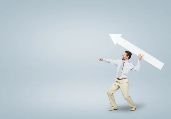 Handsome  Businessman with arrow — Stock Photo, Image