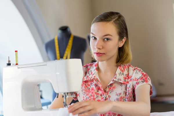 Young attractive needlewoman — Stock Photo, Image