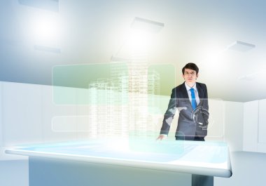 işadamı holograma