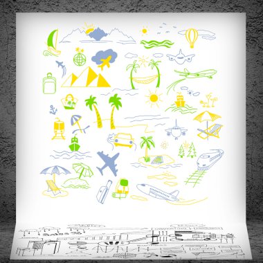 Yaz turizm çizimler