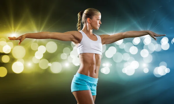 Young attractive fitness girl — Stock Photo, Image