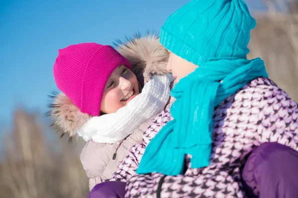 Two cute girls having fun — Stock Photo, Image