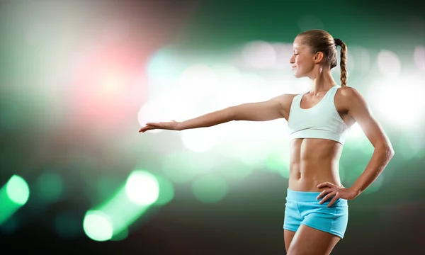 Young attractive fitness girl — Stock Photo, Image