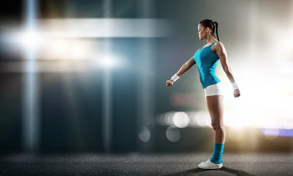 Young attractive fitness girl — Stock Photo, Image