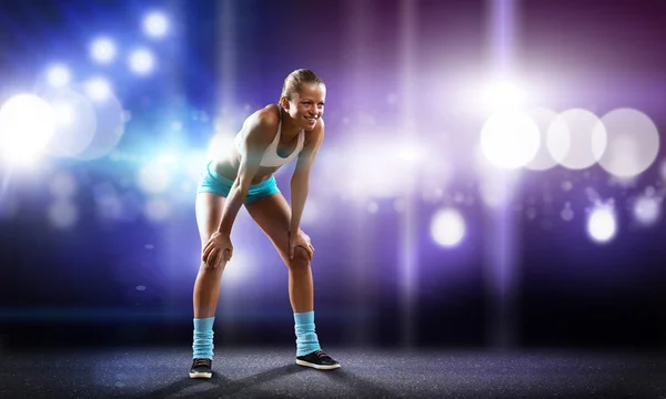 Young attractive fitness girl — Stock Photo, Image