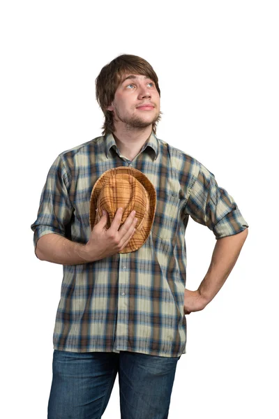 Doordachte Young Man — Stockfoto