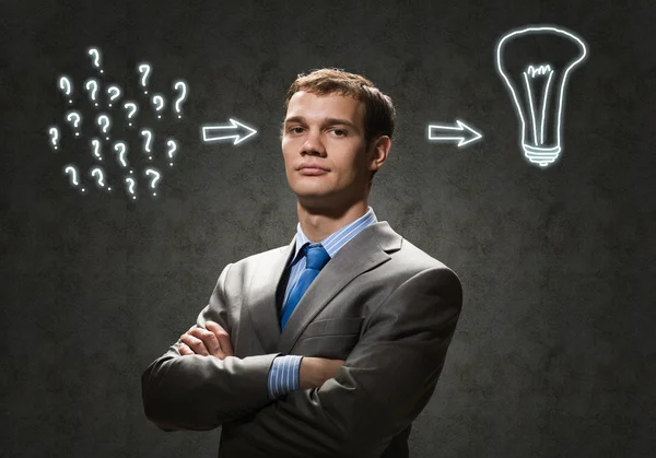 Businessman create ideas — Stock Photo, Image