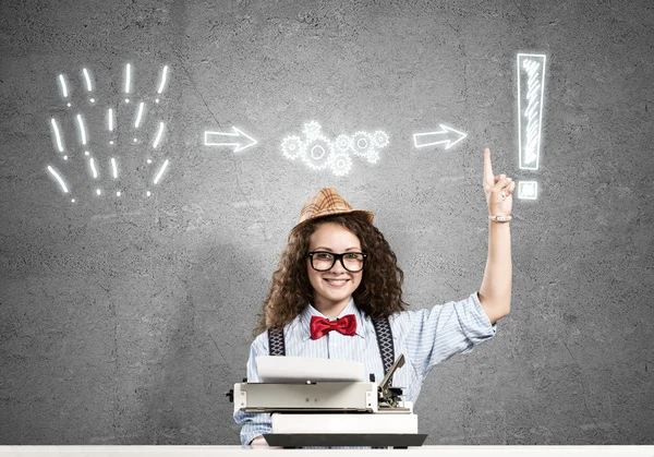 Young Girl writer — Stock Photo, Image