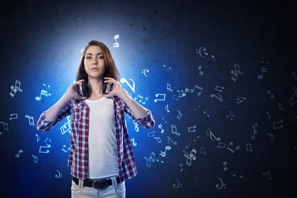 Music lover girl — Stock Photo, Image