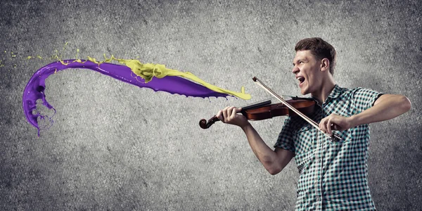 Musicista suonare il violino — Foto Stock