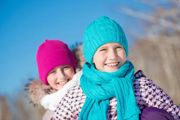 Two cute girls having fun — Stock Photo, Image