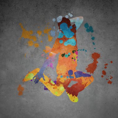 Soyut dansçı siluet