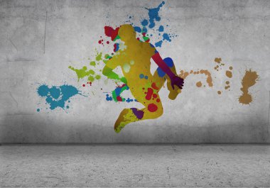 Soyut dansçı siluet