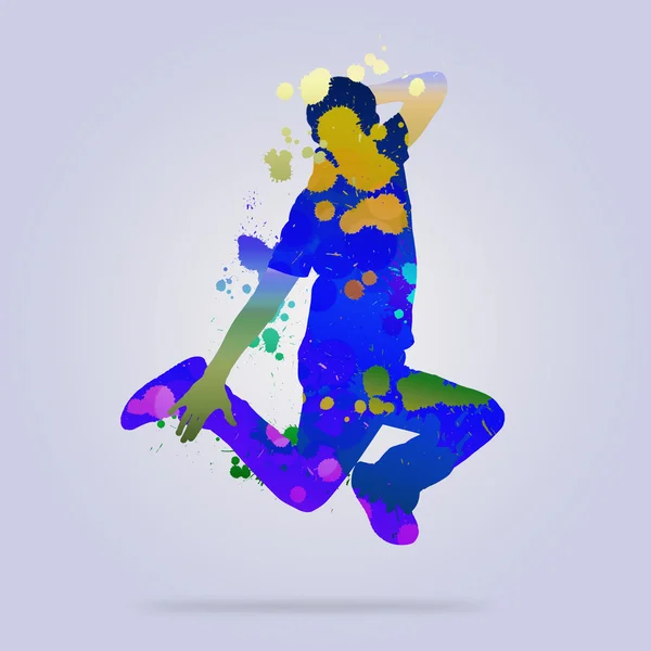 Абстрактний силует танцюриста — стокове фото