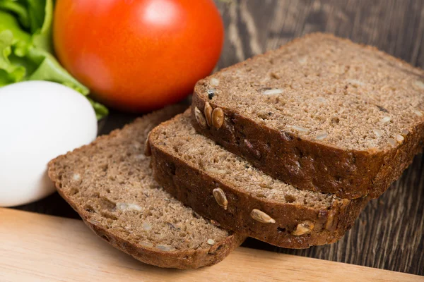 Sebze, ekmek ve baharatlar — Stok fotoğraf