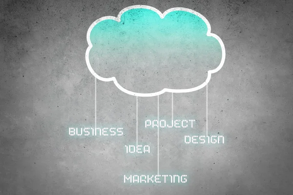 Obliczanie ikony biznes chmura — Zdjęcie stockowe