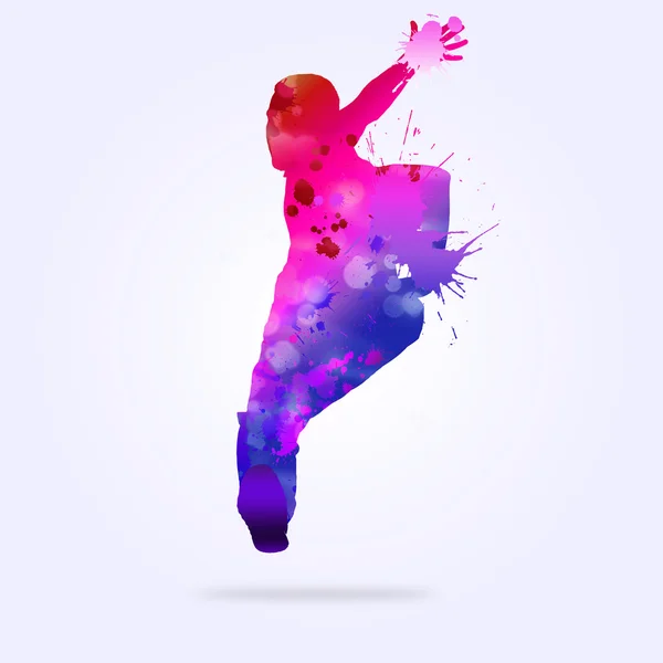 Abstract silhouette of dancer — Stock Photo, Image