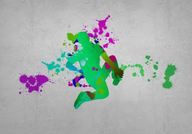 Soyut dansçı siluet