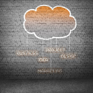 Bilgi işlem bulut iş ikonları/simgeleri