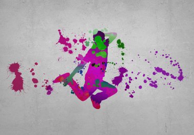 Soyut dansçı siluet