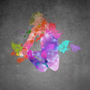 Soyut dansçı siluet