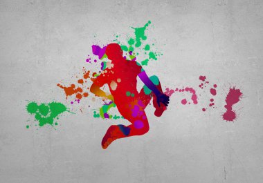 Soyut dansçı siluet