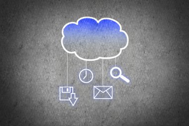 Bilgi işlem bulut iş ikonları/simgeleri